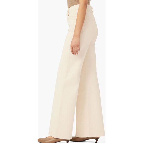 DL1961 Womens Hepburn Wide Leg High Rise Vintage Corduroy Pants Cream Sz 32 NWT - Picture 3 of 14